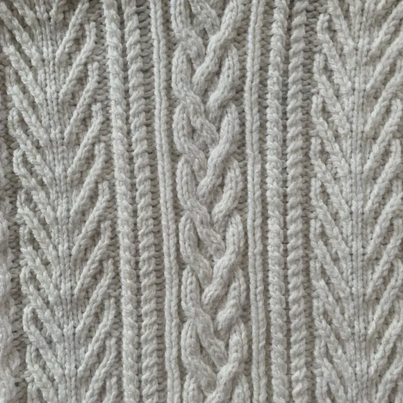 Cream Cable Knit Sweater Vest - Picture 2 of 3